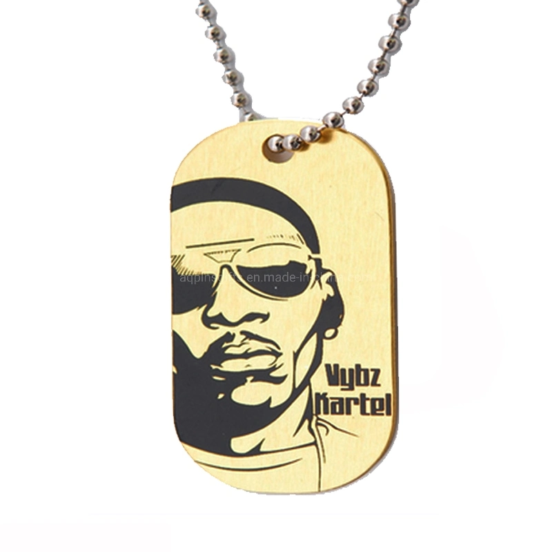 Máquina de grabado de metal personalizados Xvideos de metal de la cadena de bolas de militares de aluminio anodizado Xvideos Dog Tag