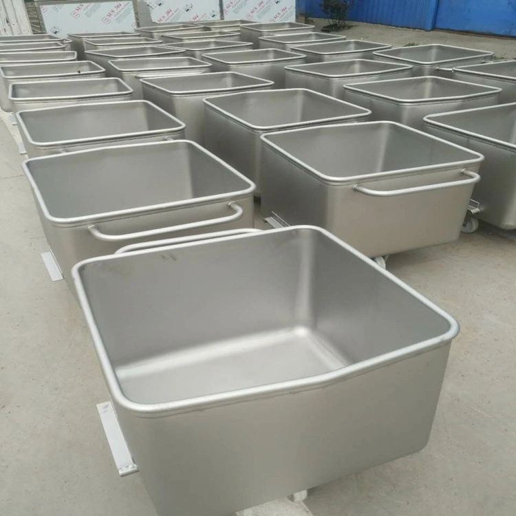 JF Blech-200L Schleifen Edelstahl Fleisch Verarbeitung Trolley bin