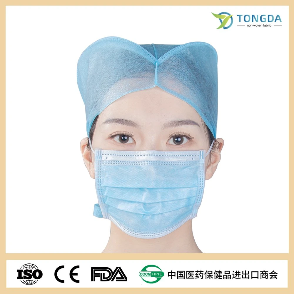 PP/SMS Surgical Head Caps Disposable Doctor Hair Cap With Tie On Back