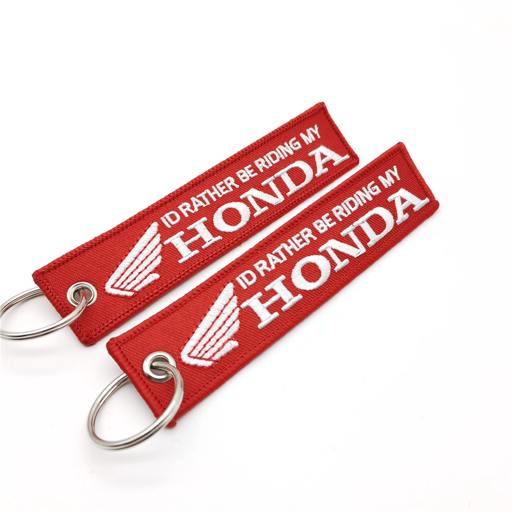 Wholesale/Supplier Custom Car Embroidery Woven Keychians Promotional Gift