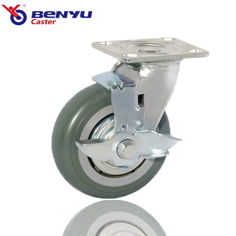 6 Inch 8 Inch Silent Arcuate High Elastic Rigid Casters