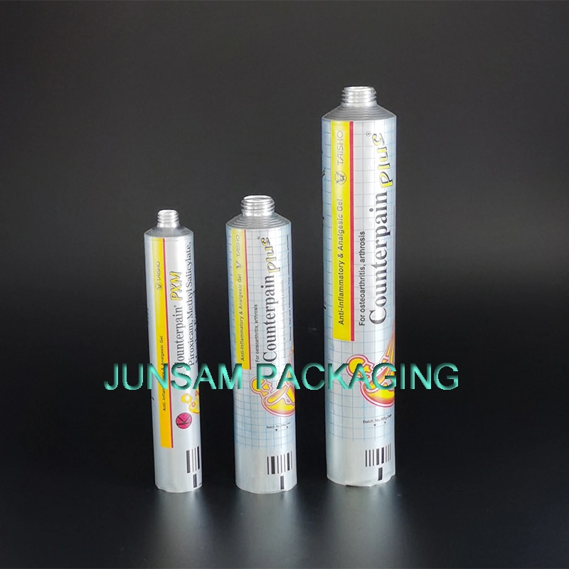 Portable Pharmaceutical Aluminum Packaging Tube for Ointment Gel Pain Release