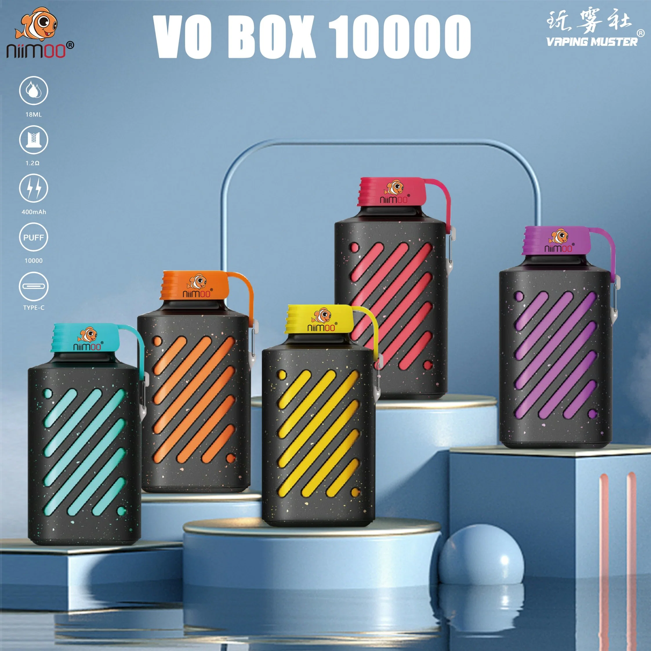 Niimoo E Cigarettes pour barre de bouffée de Vape jetables 10000 Vape stylo avec 100 saveurs en charge la personnalisation