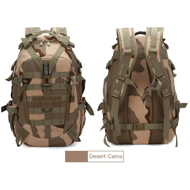 Militar al aire libre Caminata Camping Mochila de caza Mochila táctica militar suave Camuflaje impermeable táctica