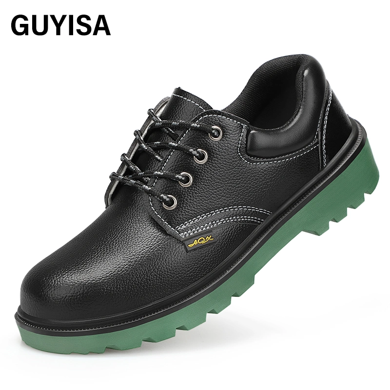 Zapatos de seguridad Wear-Resistant Guyisa Non-Slip suela de goma Puntera Anti-Puncture