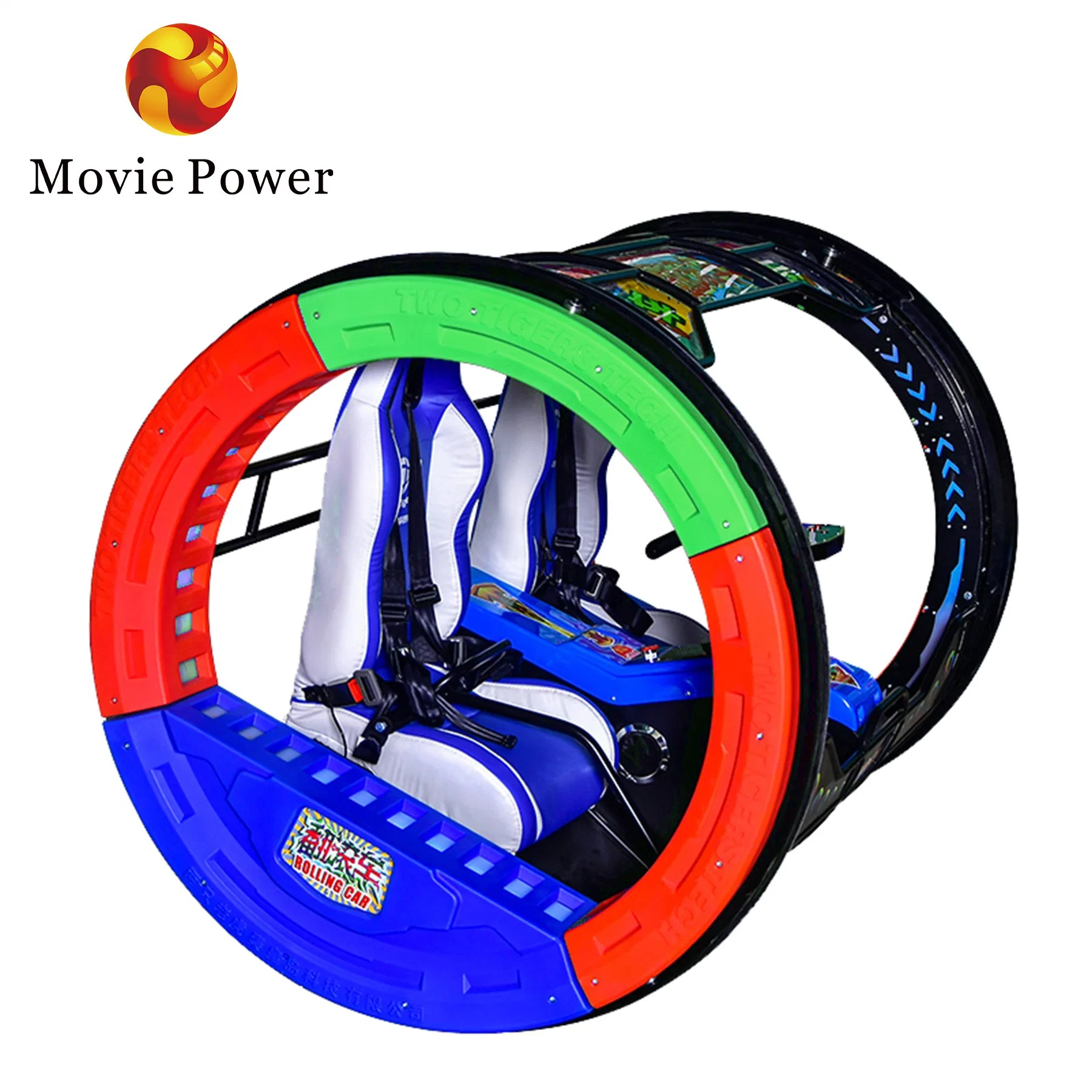 Hot Sale New High Quality Amusement Park Rides 2 Seats 360 Degree Happy Rolling Car