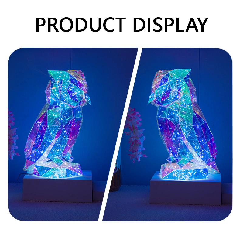 Owl LED Lights Colorful Light Lamp Illuminate Art Motif Lights Christmas Indoor Lighting Decoration