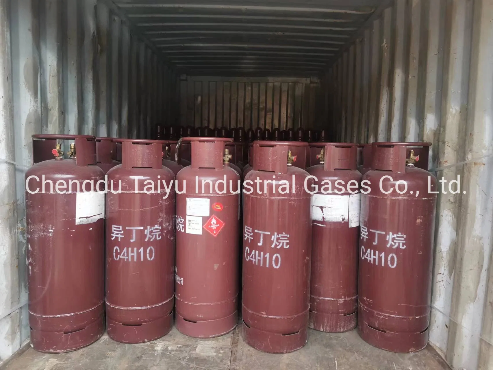 Refrigerant Gas R600A Industrial Gas Isobutane C4h10 Gas in 118L / 926L Welding Cylinder