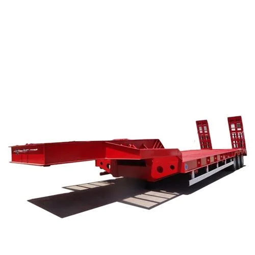 Excavateur 40FT 3 4 de l'essieu basse de l'essieu lit Lowboy Lowbed Chargeur semi-remorque de camion