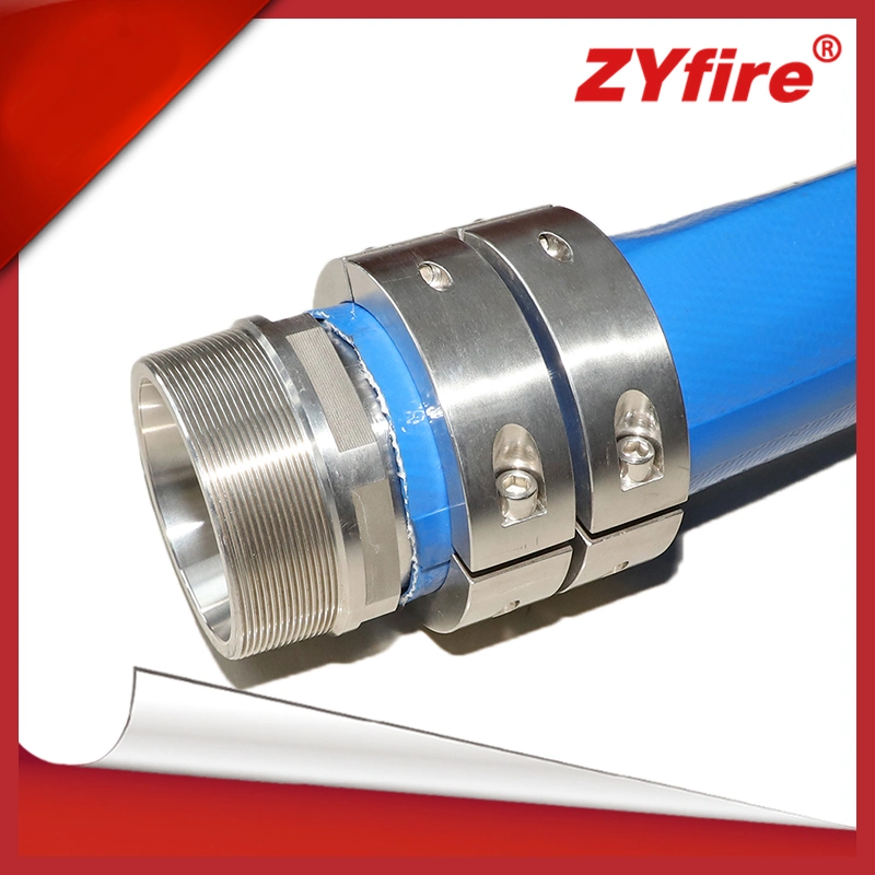 Zyfire tubo de extracción ascendente cubierto con bridas de polipropileno azul