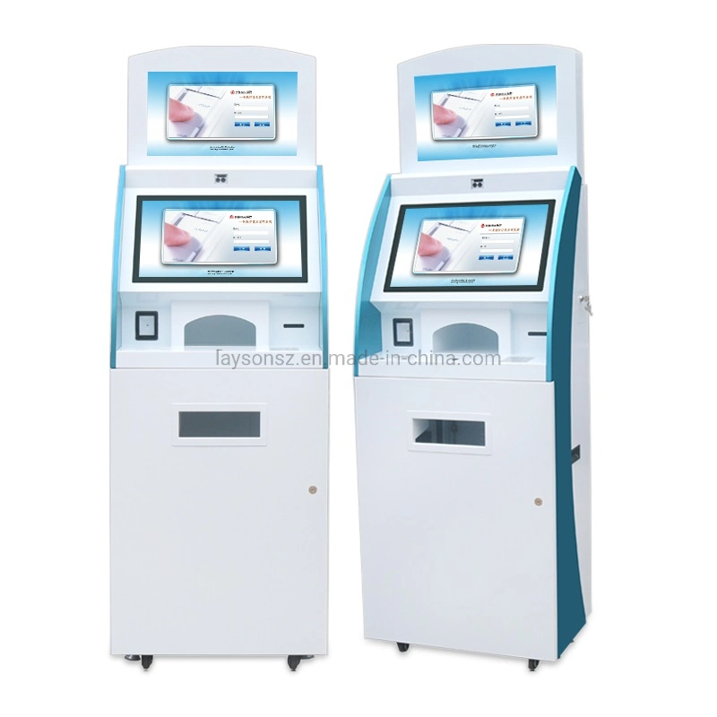 19" Interactive Dual Display Touch Screen Self Service Banking Bill Payment Terminal Kiosk with Industrial Grade Stability Quality ATM Machine