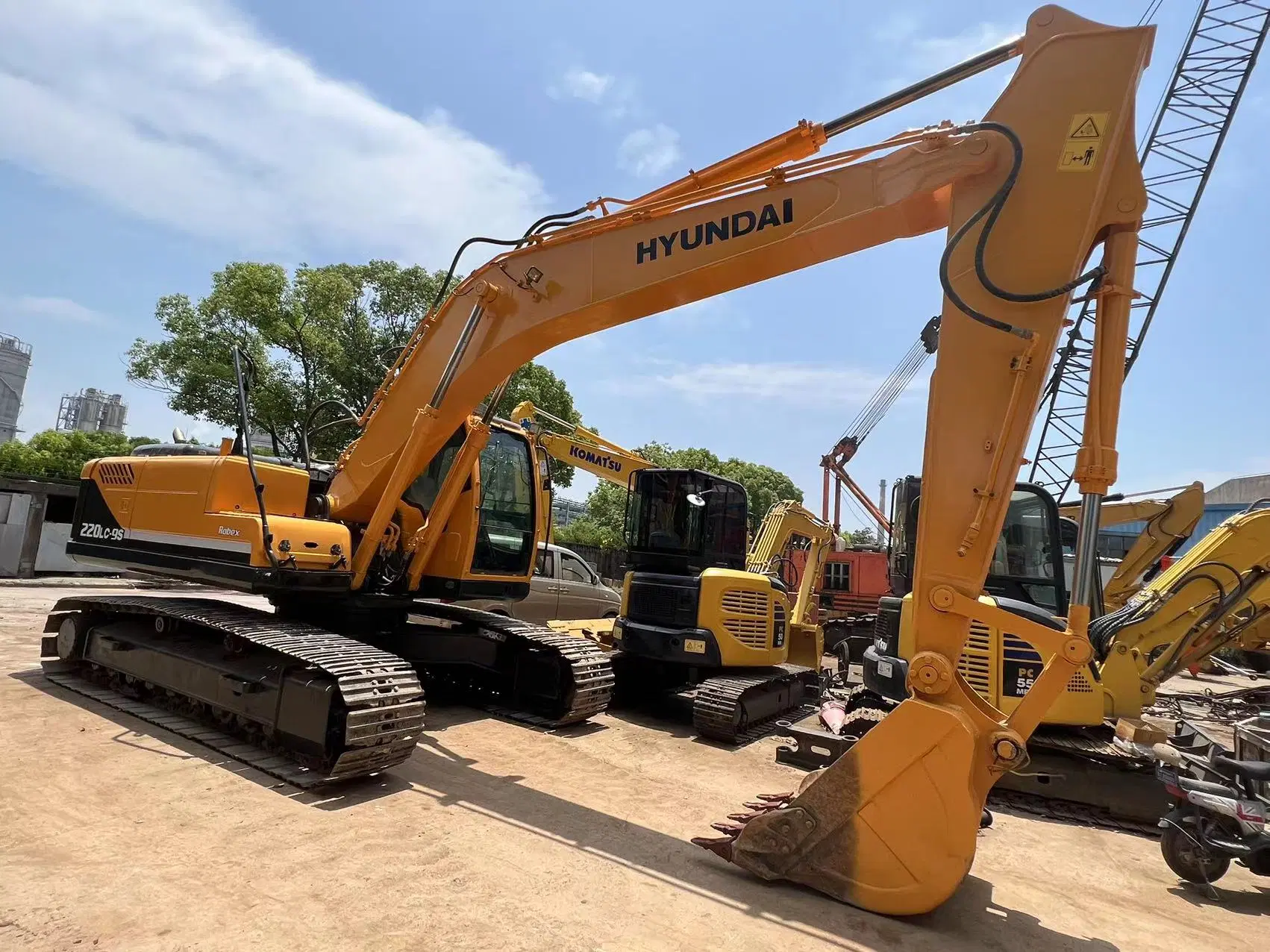 Hyundai de segunda mano de la excavadora 220LC-9s con el Real buenas condiciones de venta