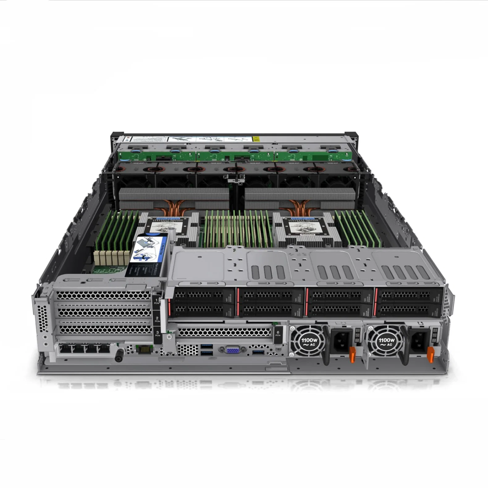 قرص صلب مزود بملقم البيع عبر الإنترنت AMD Epyc 9654 Thinksystem Lenovo Sr665 V3