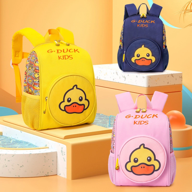 Venda quente Stock mochila pode logotipo personalizado imprimindo PVC escola crianças Saco Mochila Saco de bebé