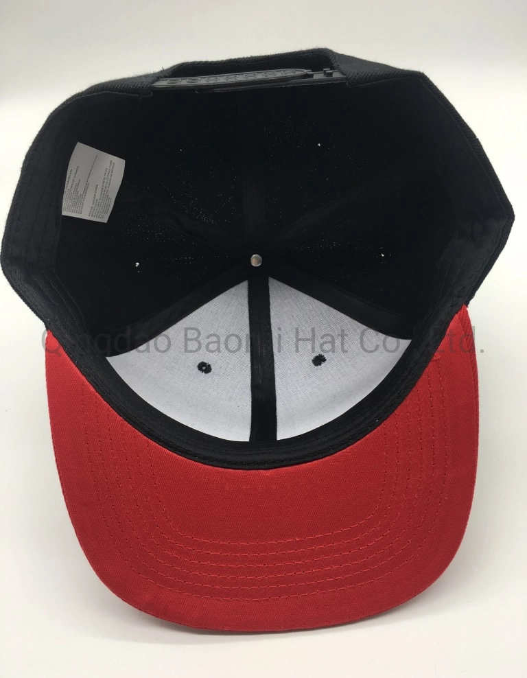 La promoción de acrílico de contraste en blanco Snapback Caps gorras de béisbol