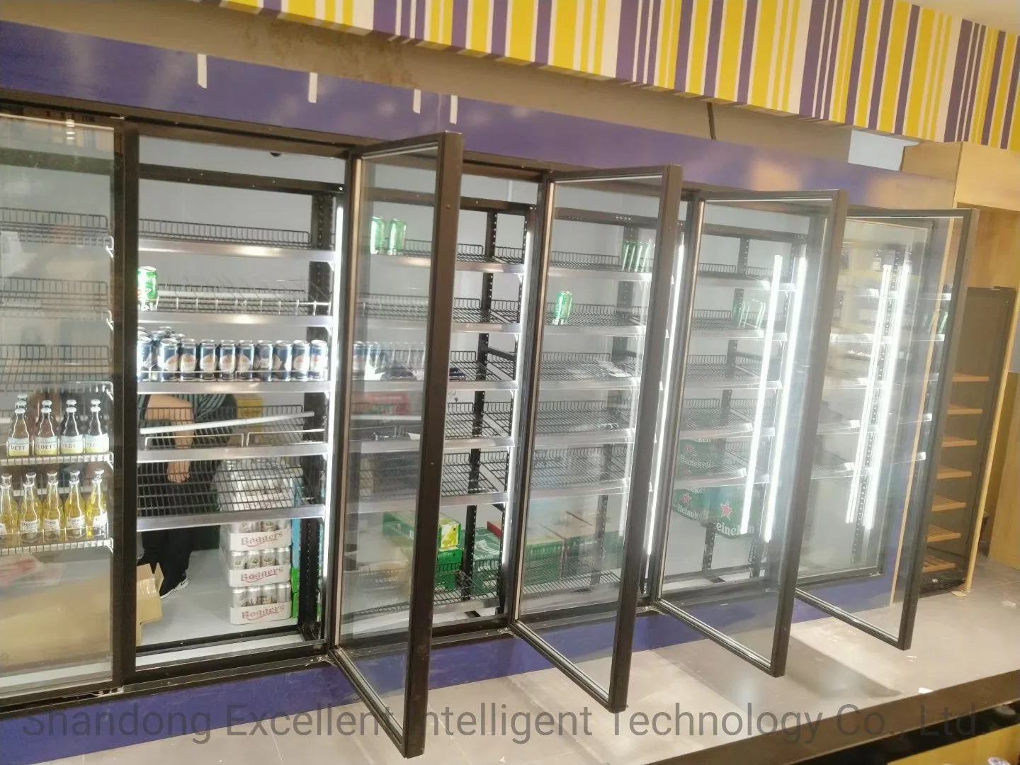 Carne/verduras/pescado/fruta/plátano Camine en la sala de almacenamiento frío con refrigeración por compresor Unidad