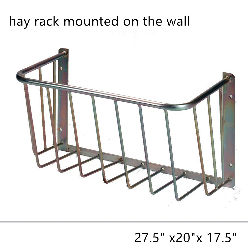 Custom Galvanized Steel Half Hay Rack with Trough