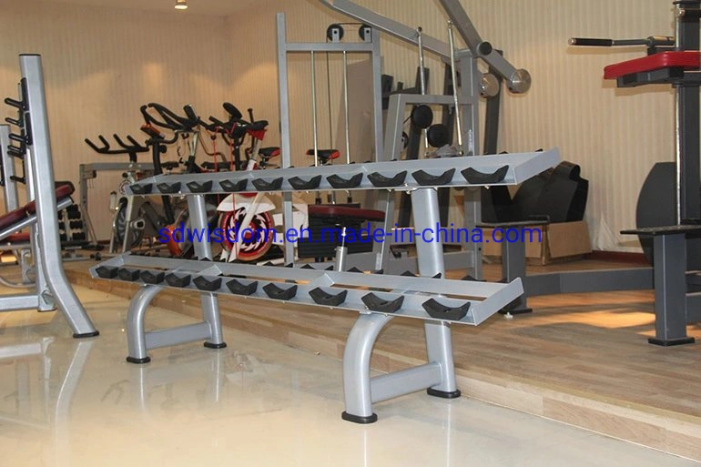 Ms1030 Machine de musculation professionnelle commerciale de haute résistance Équipement de gym Support d'haltères à deux ou trois couches gratuit.