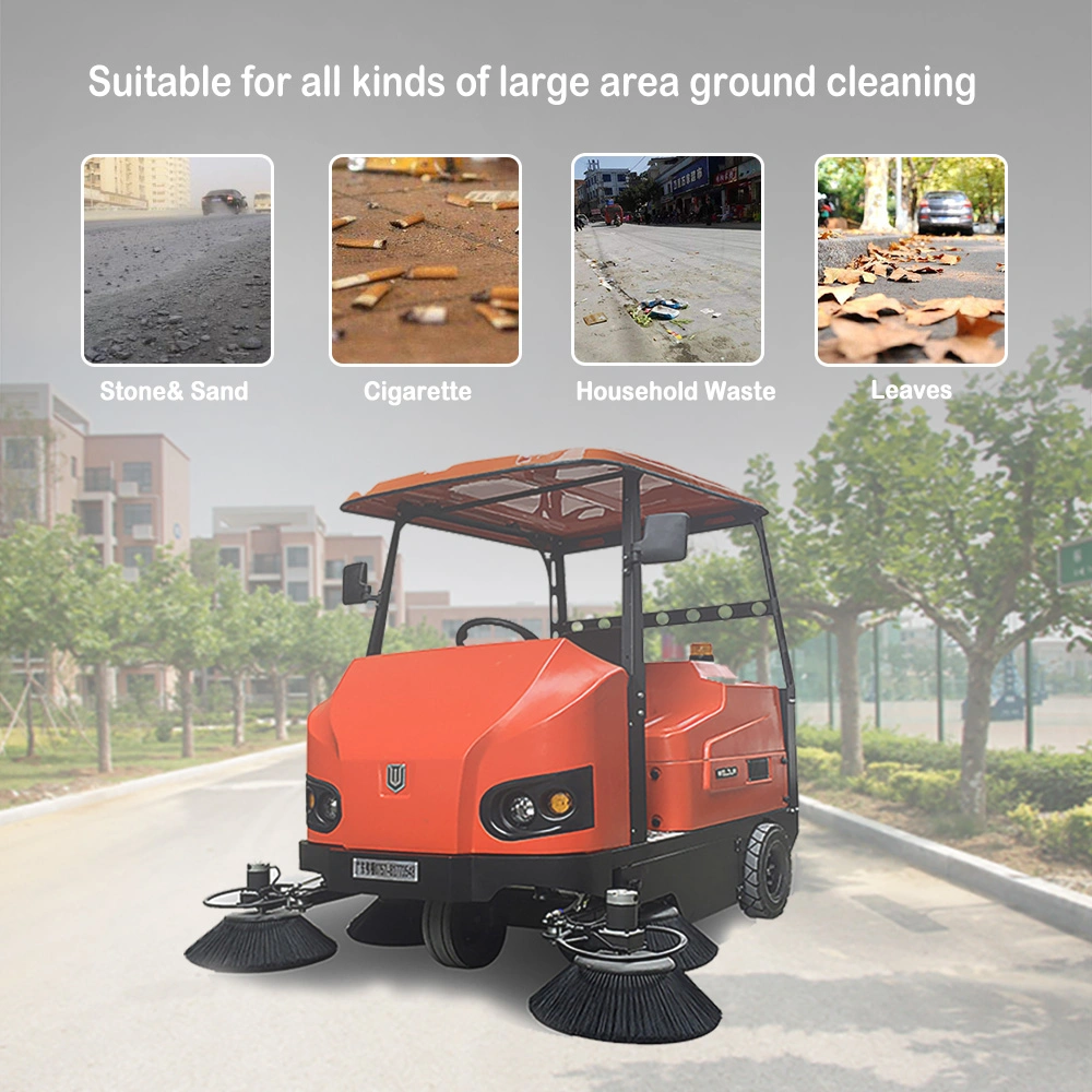 Commercial Electric Driveway Broom Vacuum Floor Sweeper