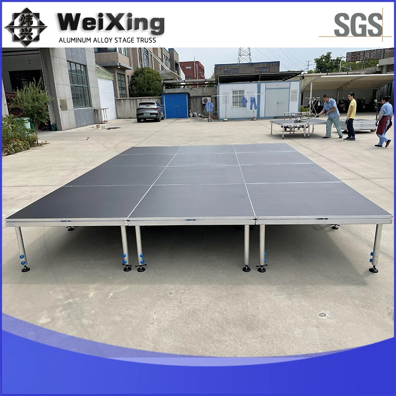 Montaje rápido Weixing portátil plegable de aluminio reforzado etapa