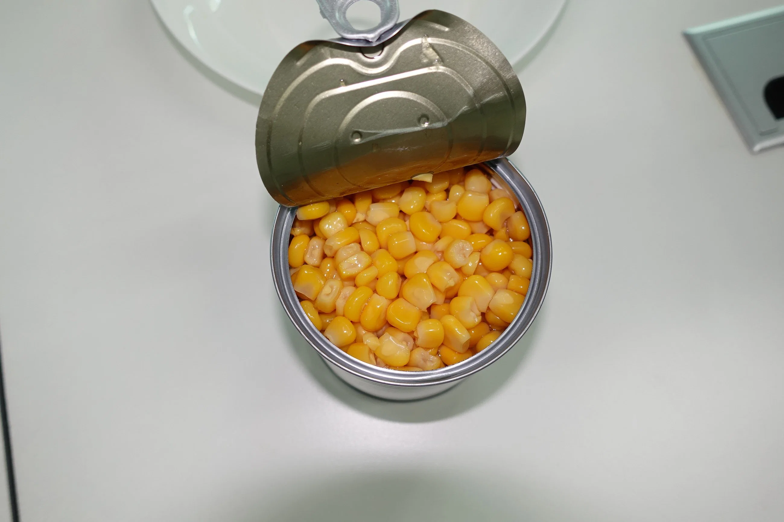 184G comida enlatada Kenerl OEM de milho doce em lata com preço de fábrica