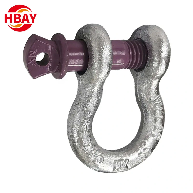 G209 Black U-Shaped Lifting Bow Shackle with Plastic Protective Cover