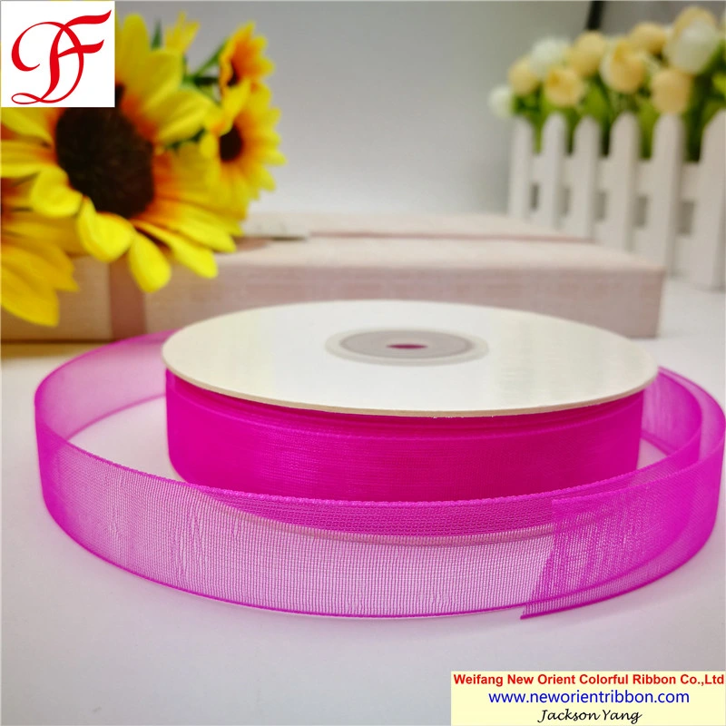 Factory Wholesale/Supplier OEM Printed 100% Nylon Sparkle Shining Organza Ribbon for Wrapping/Decoration/Xmas/Bows/Garment/Gift