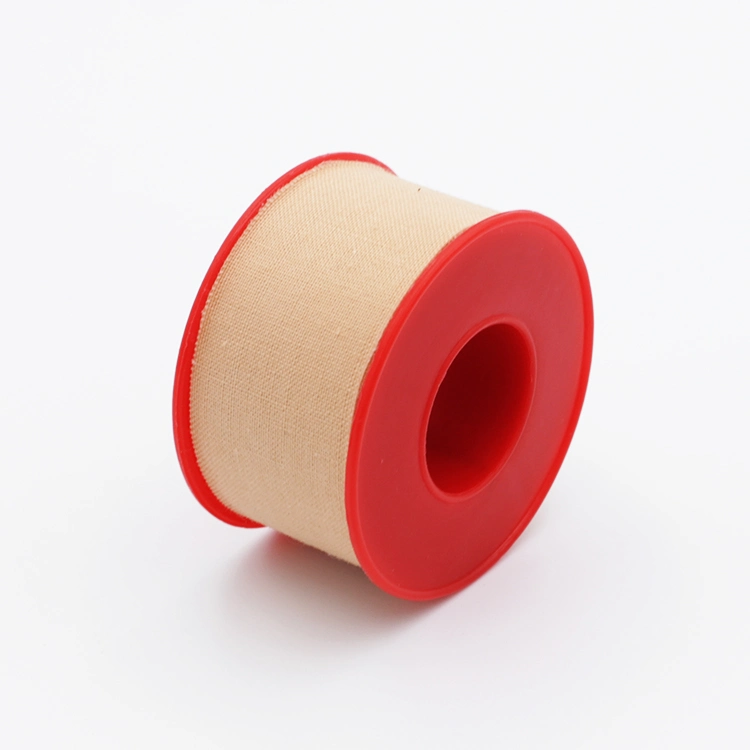 Direct Manufacture Zinc Oxide Adhesive Plaster Tape White Cotton/Skin Color with Plastic Cover