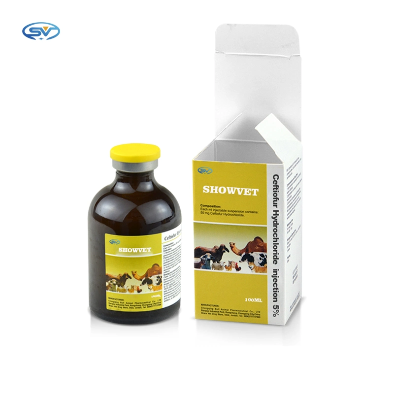 Veterinary Drug Cefquinome Sulfate Injection 2.5% 100ml for Animal Drug for Livestock