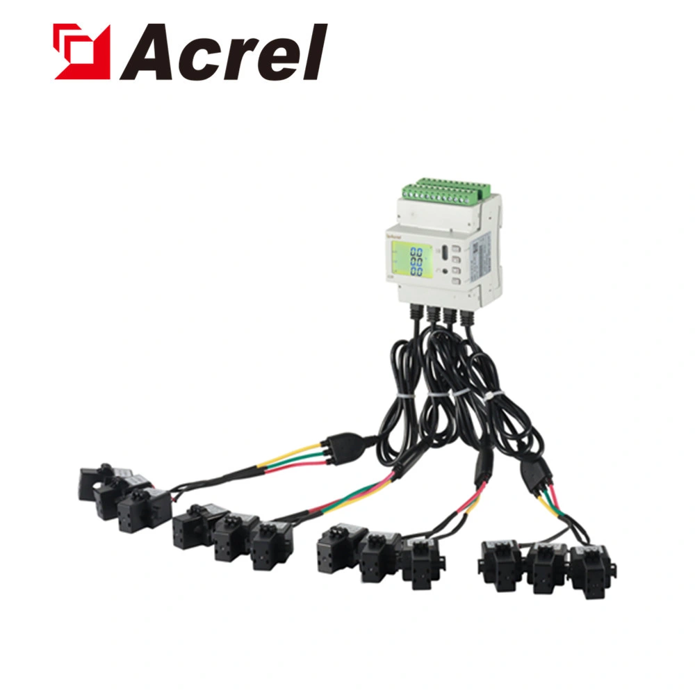 Acrel Adw210-S10-1s Trifásico Modular Multi Loop Iot Medidor de Potencia Medidor de energía para el sistema de vigilancia de la electricidad Sub-Metering