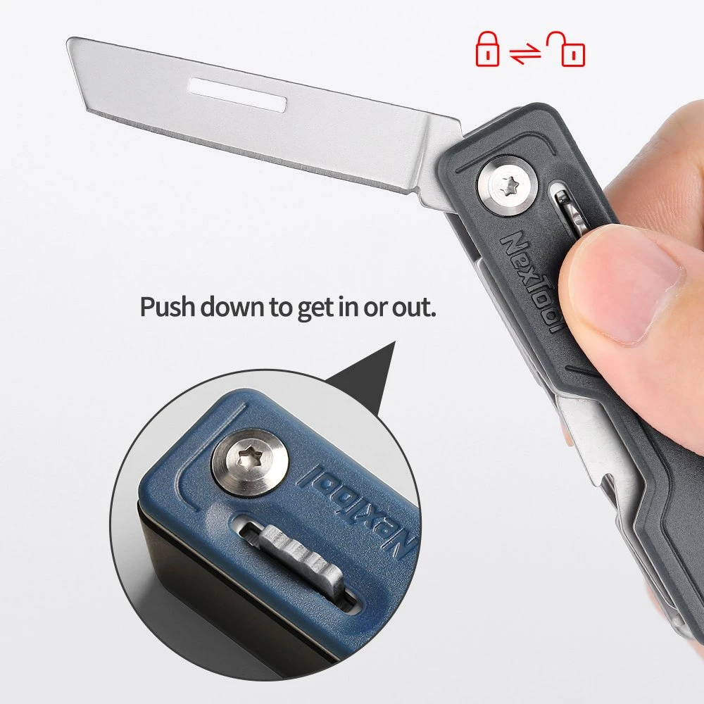 سكين قابلة للطي بواسطة بطاقة SIM في الأماكن الخارجية من Nextool