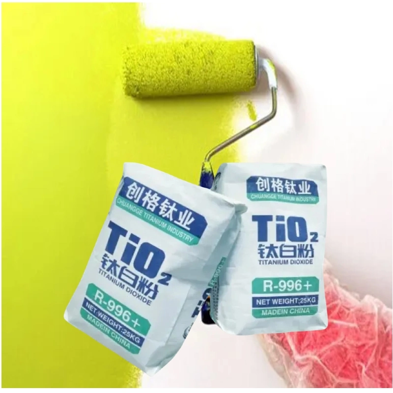 TiO2 plástico PVC dióxido de titanio Rutil para pintura revestimientos caucho Tinta