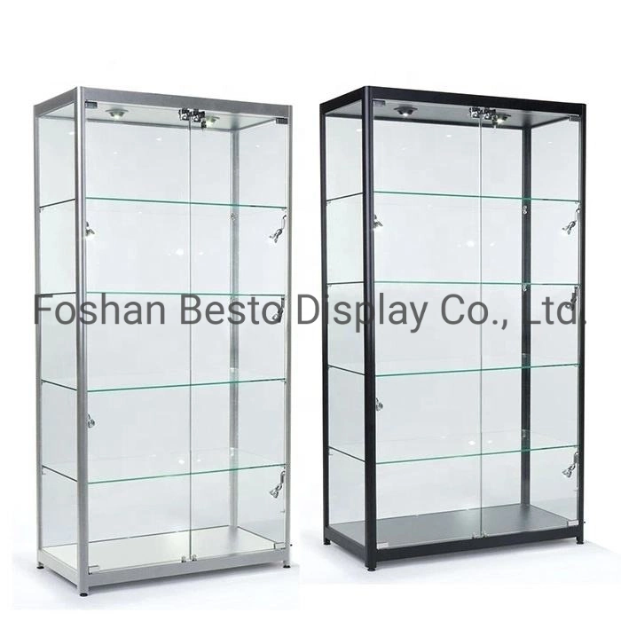 Us Wholesale/Supplier Glass Display Cabinets with LED Lights and Storage for Vape Store, Smoke Shop, Cigarette Store, Jewelry Display, Museum, Exhibition
