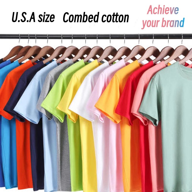Custom High quality/High cost performance  Oversize Cotton Polyester Round Neck Men Women Children T-Shirts