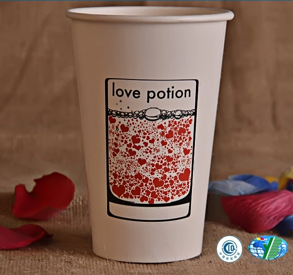 Customized Logo Printed Double PE Coated Disposable Paper Cup for Cold Beverage