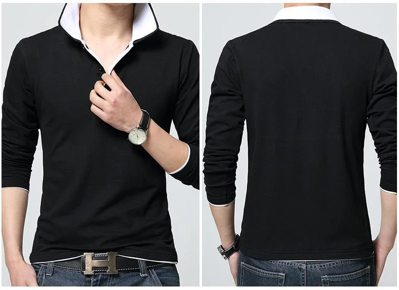 Fashion Long Sleeve Polo Shirts with Good Design