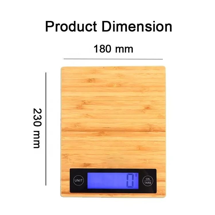 Cheap Durable Slim and Beautiful Bamboo Digital Electronic Kitchen Scale