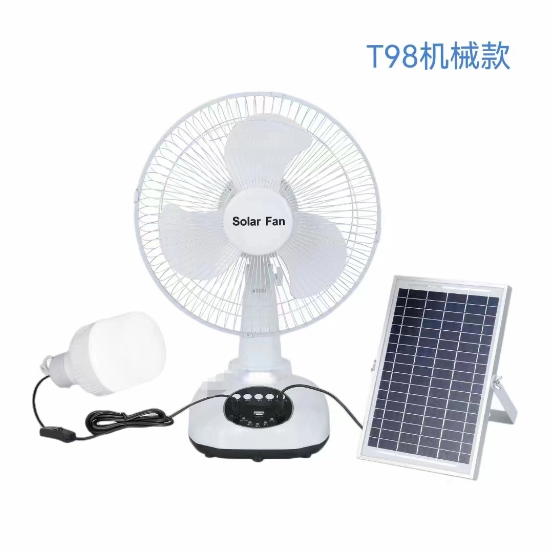 Solar Stand Fan Output Rechargeable Multi- Function Remote Controller Fans Solar Fan Light