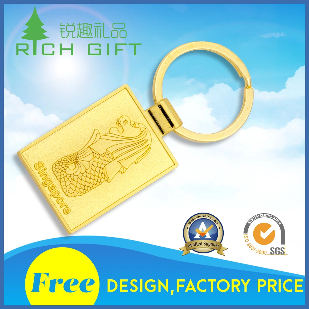 Fabricante China plantea personalizadas recubrimiento de oro de metal León animal lindo Llavero Tigre para la decoración de la bolsa