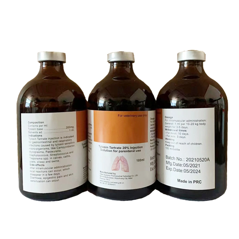 High quality/High cost performance  20% Tylosin Tartrate Veterinary Drug Injection Solution at The Best Price