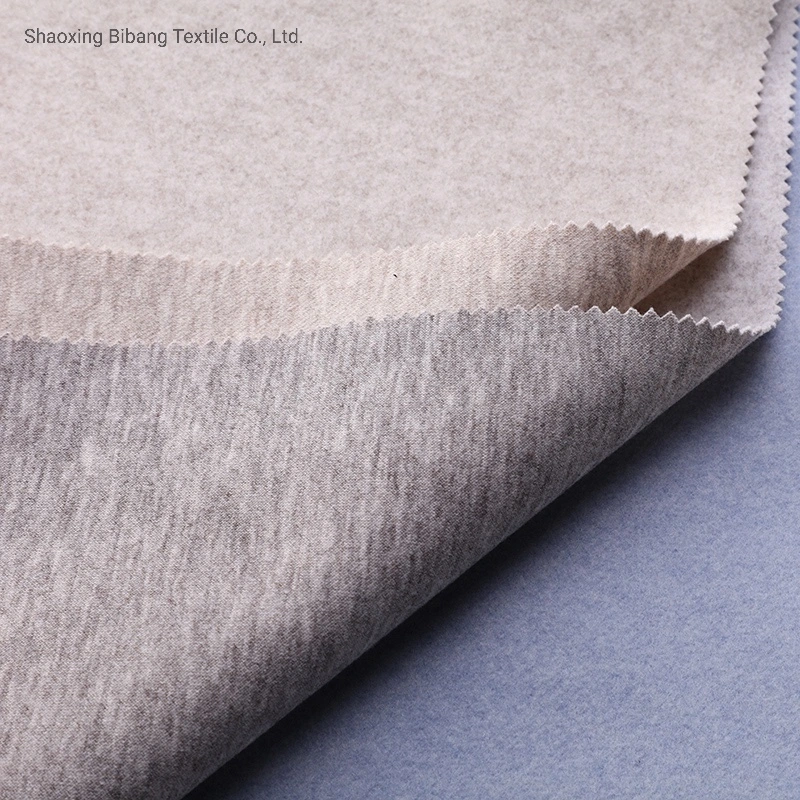 Fancy Tr Plain Dyed Textile Wholesale/Supplier 330GSM Polyester Knitted Brushed Fabric