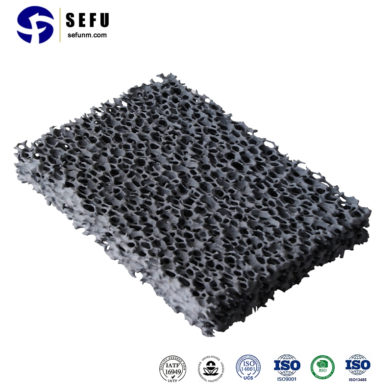 Sefu Ceramic Foam Filter China Porcelain Water Filter Manufacturers 20 30 40 50 60ppi Foundry Casting Honeycomb Ceramic Foam Filter Silicon Carbide Ceramic Foam