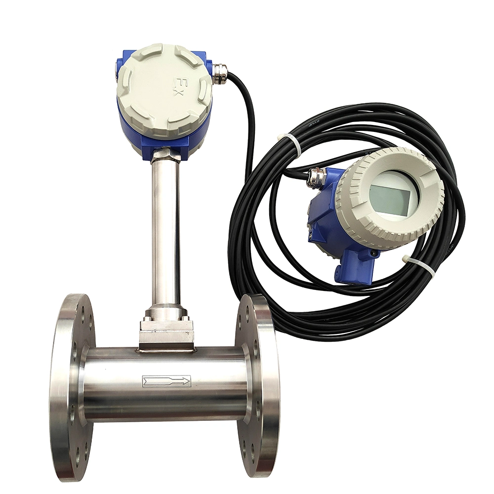 Piezoelectric Capacitance Vortex Flowmeter Natural Gas Flow Rate Total Flow Mass Flowmeter