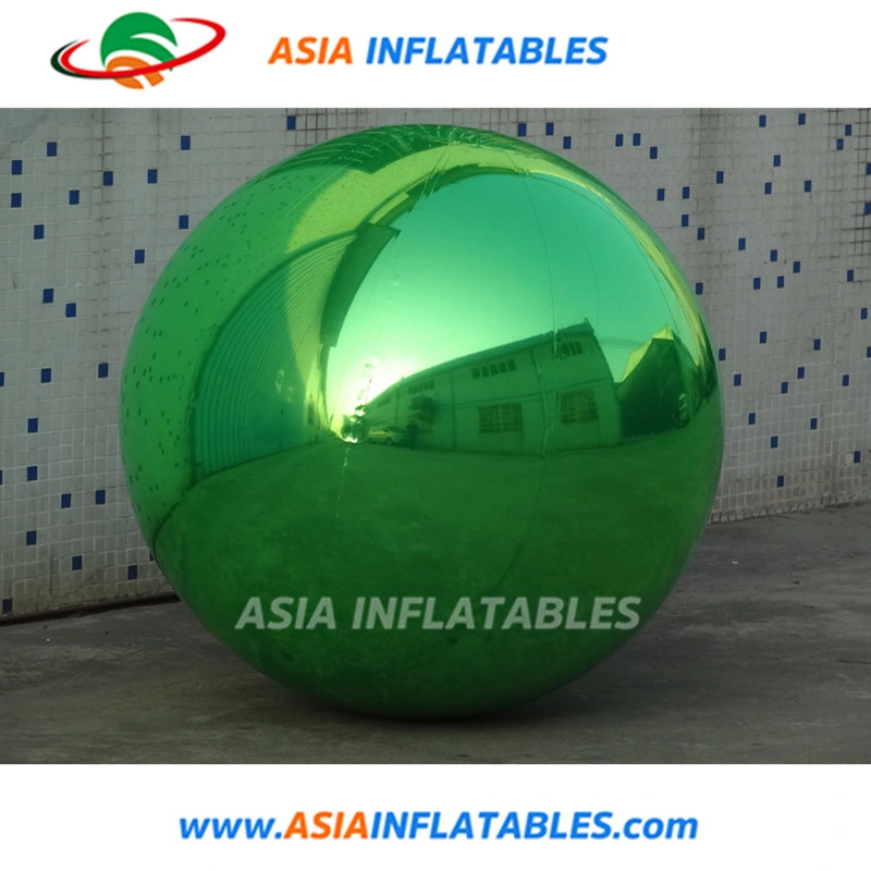 Decoraciones de eventos Gran verde de PVC Colgante bola de espejos hinchables