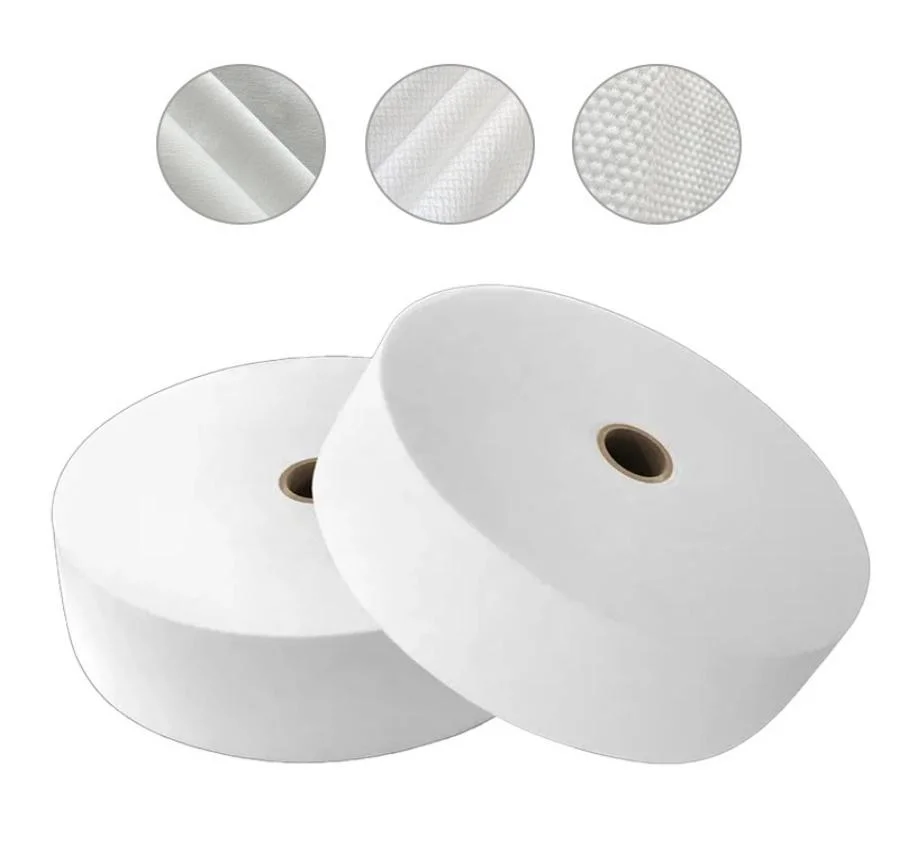 China Hersteller Viscose Polyester Blend 40 45 50GSM Spunlace Non Gewebe/Vliesstoff Preis für nasse Tücher/Haustier
