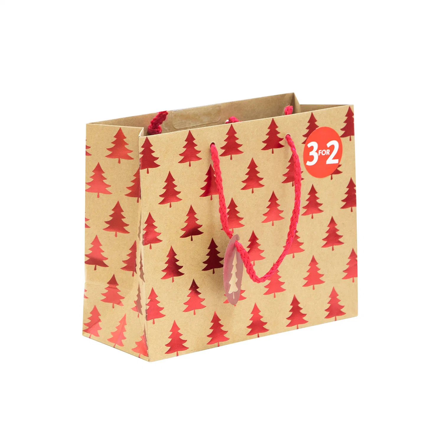 Tiendas de lujo personalizado regalo bolsa de papel Kraft con el propio logotipo