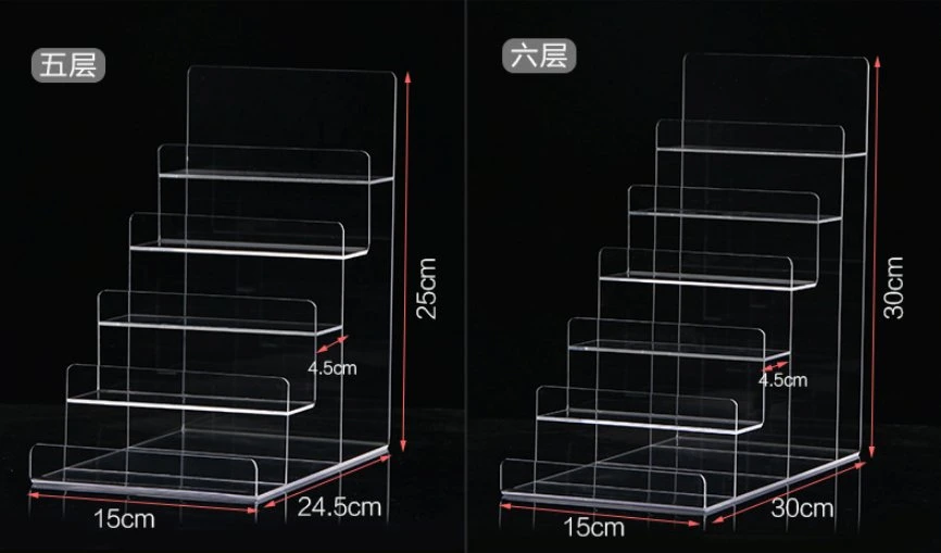 Custom Sizes Acrylic Cosmetic Wallet Display Holder