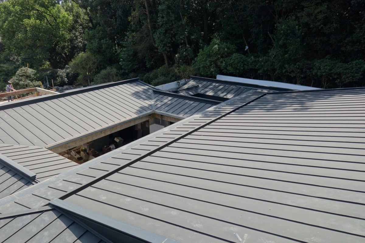 Triseam Aluminum Alloy Double Standing Seam Roofing Sheet&Customsized Suitable for Hotel, Villa