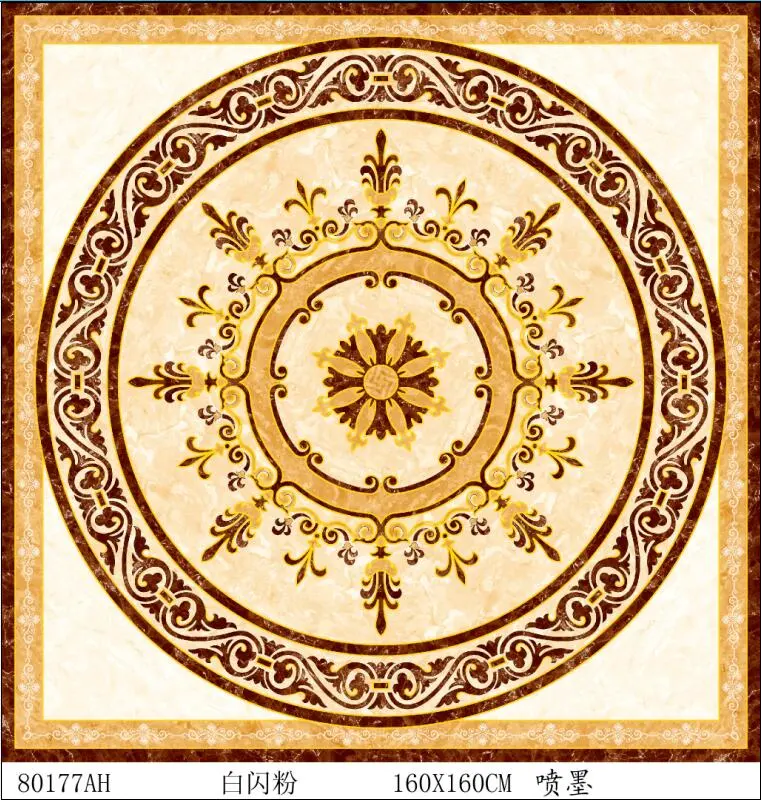 Wall and Floor Ceramic 1200*1200mm Golden Porcelain Tile Gold-Plated New Arrival Carpet Tile 600*600mm*4PCS in Dubai Project Hot Selling Bathroom Floor Tile