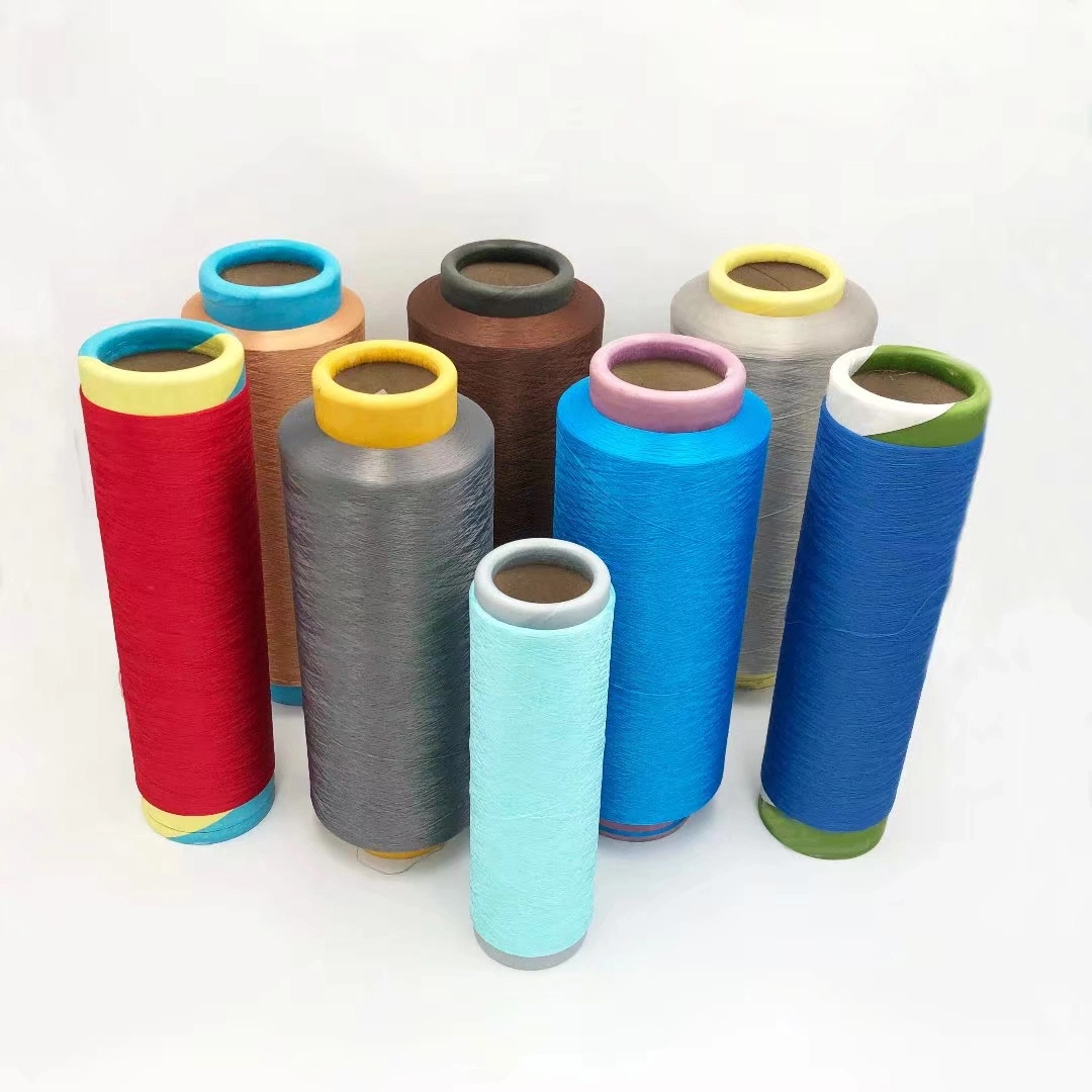 100/144 Polyester Colored Yarn Dope Dyed Color Top Level Manufactory